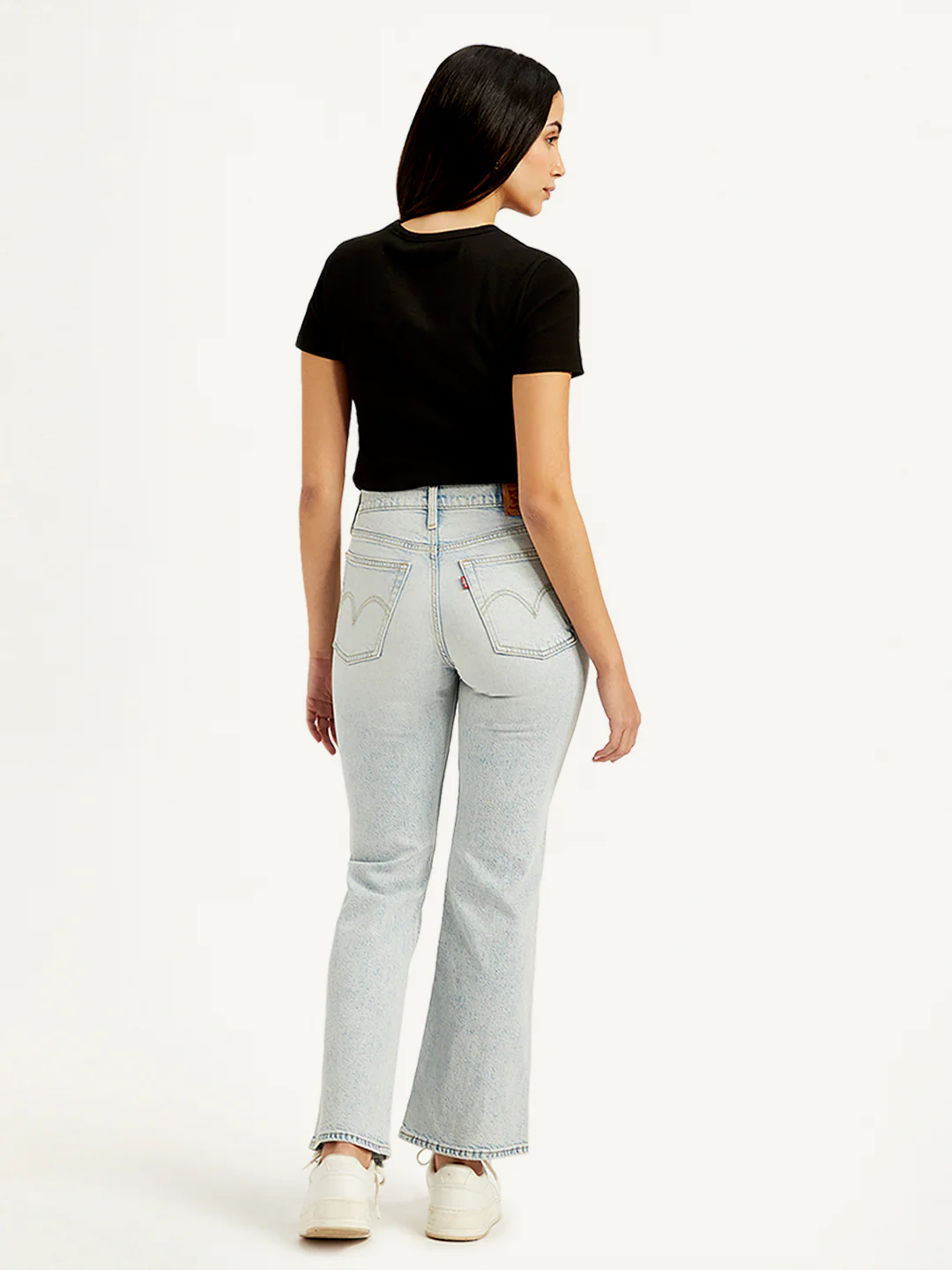Women's Light Blue Wedgie Bootcut Fit Mid Rise Jeans - Image 3