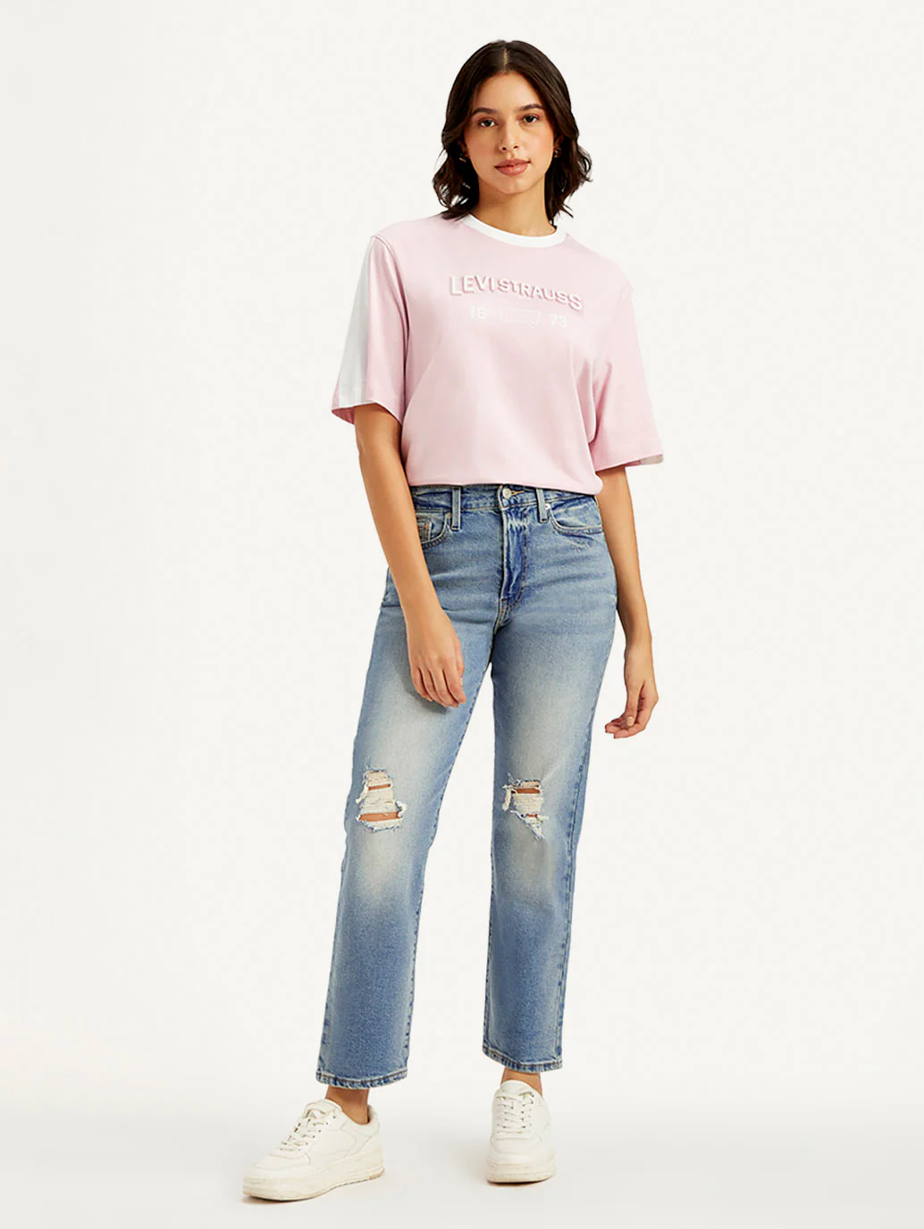 Women's Blue Wedgie Straight Fit Mid Rise Jeans - Image 2