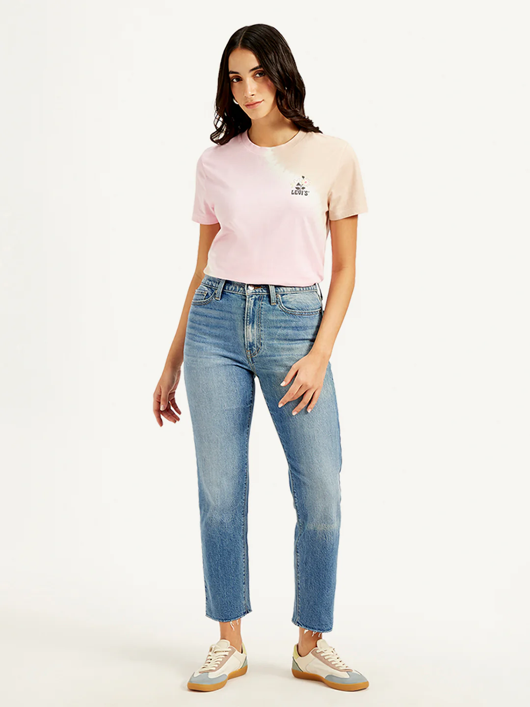 Women's Blue Wedgie Straight Fit Mid Rise Jeans - Image 2