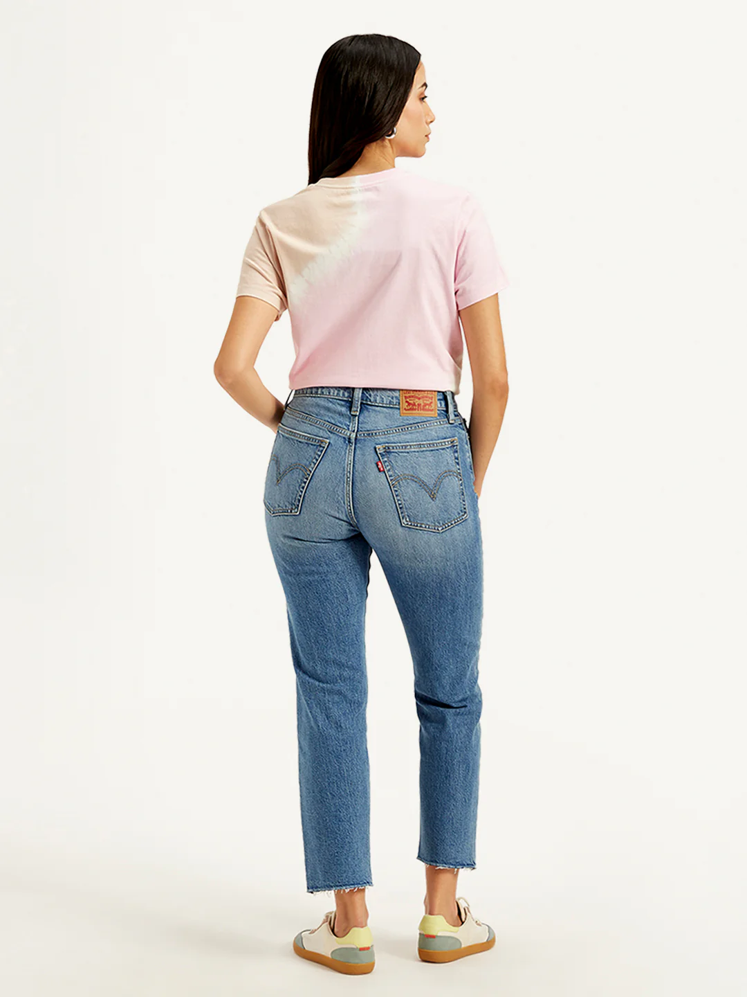 Women's Blue Wedgie Straight Fit Mid Rise Jeans - Image 3