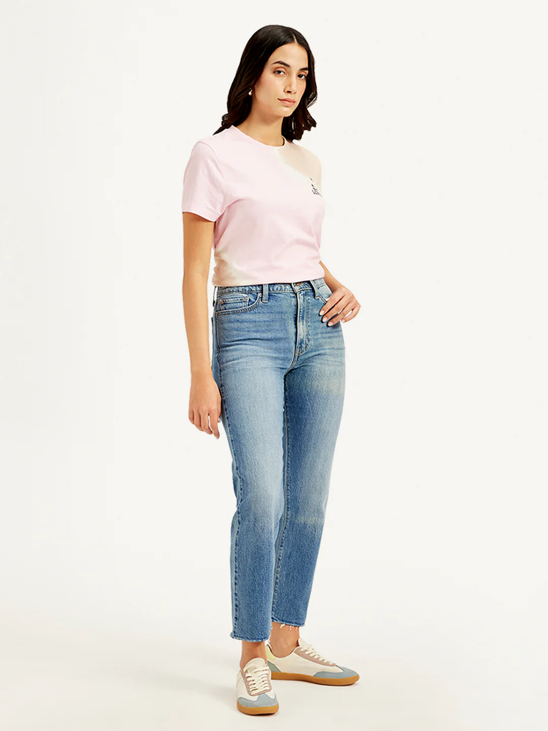 Women's Blue Wedgie Straight Fit Mid Rise Jeans - Image 4