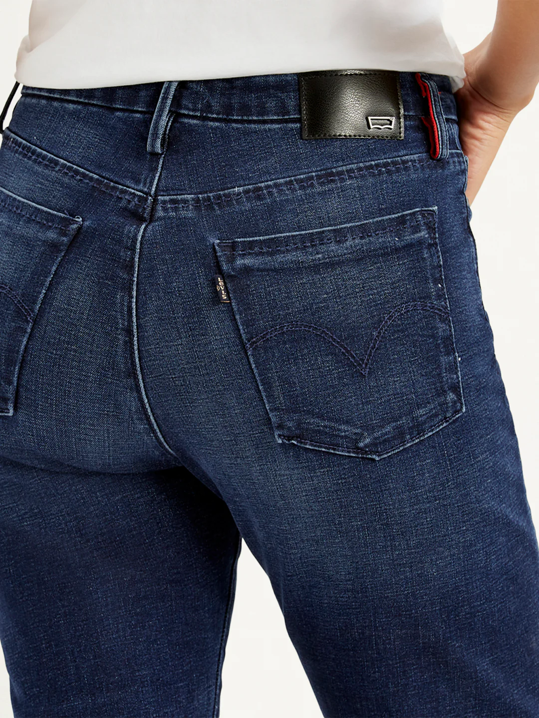 Women's Blue Wedgie Straight Fit High Rise Jeans - Image 3