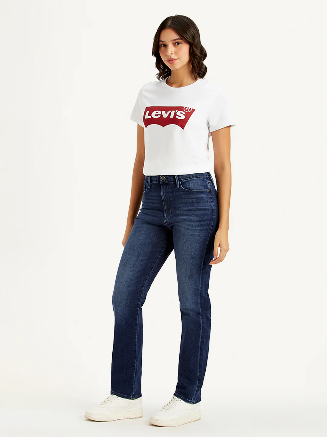 Women's Blue Wedgie Straight Fit High Rise Jeans - Image 4