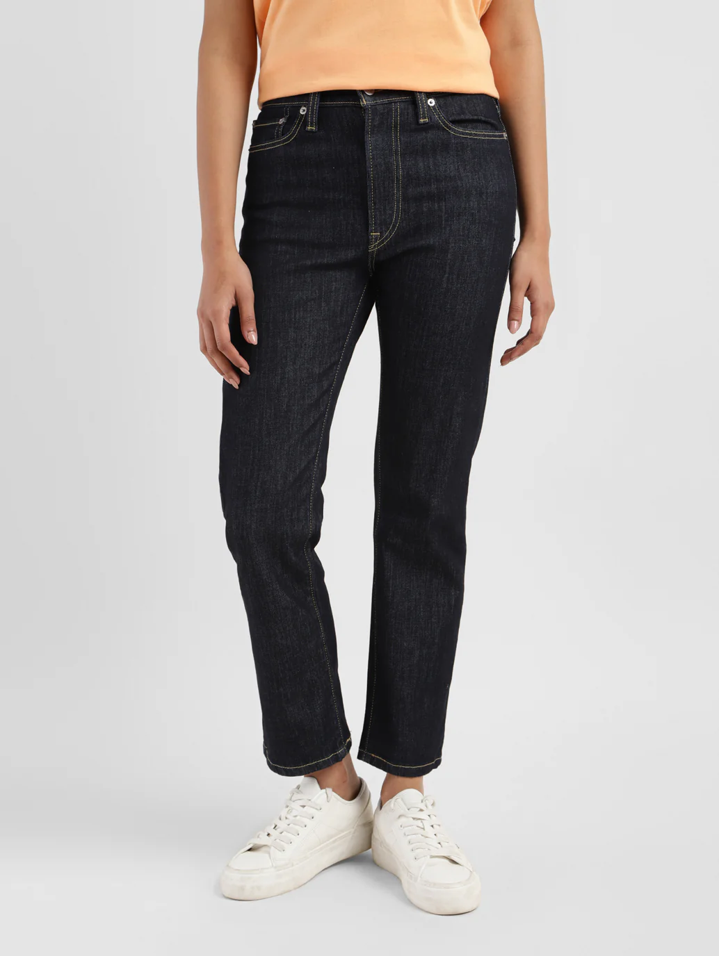 Women's Blue Wedgie Straight Fit Mid Rise Jeans - Image 2