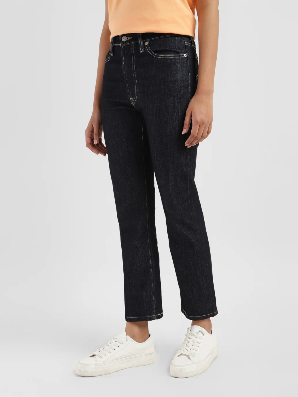 Women's Blue Wedgie Straight Fit Mid Rise Jeans - Image 4