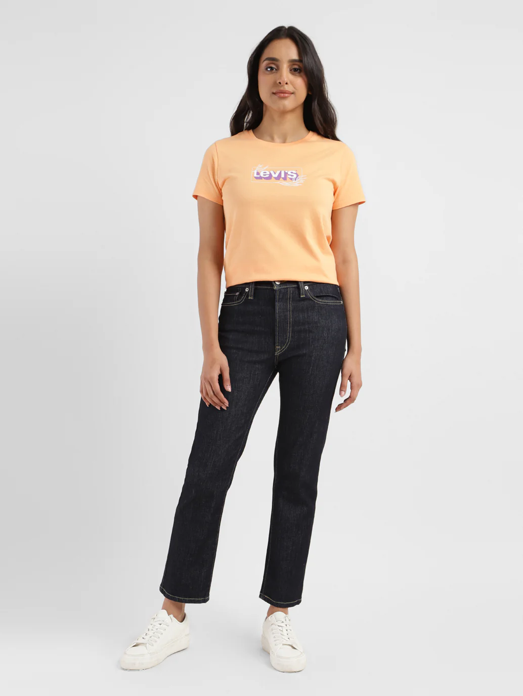 Women's Blue Wedgie Straight Fit Mid Rise Jeans - Image 7
