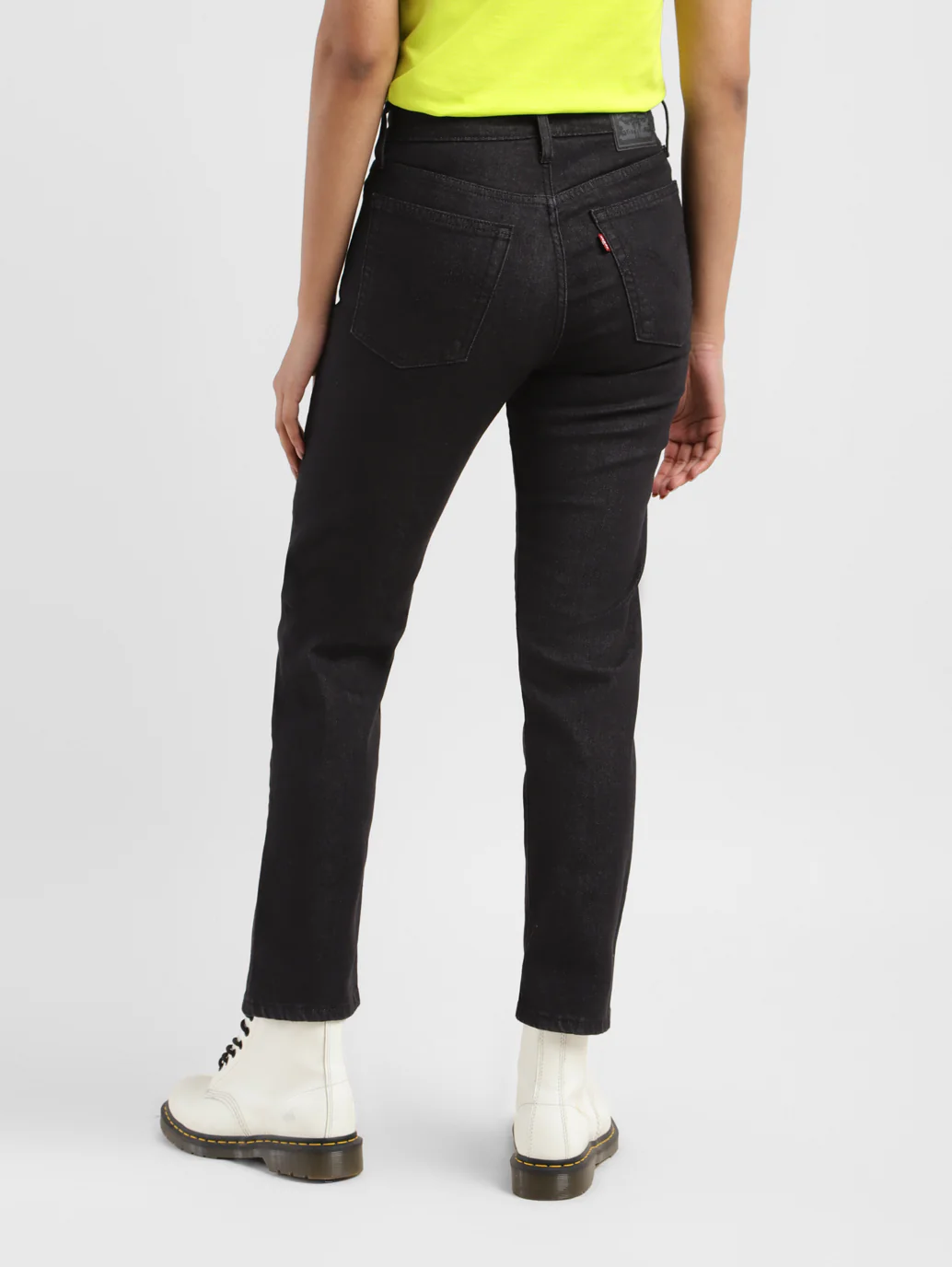 Women's Black Wedgie Straight Fit Mid Rise Jeans - Image 3