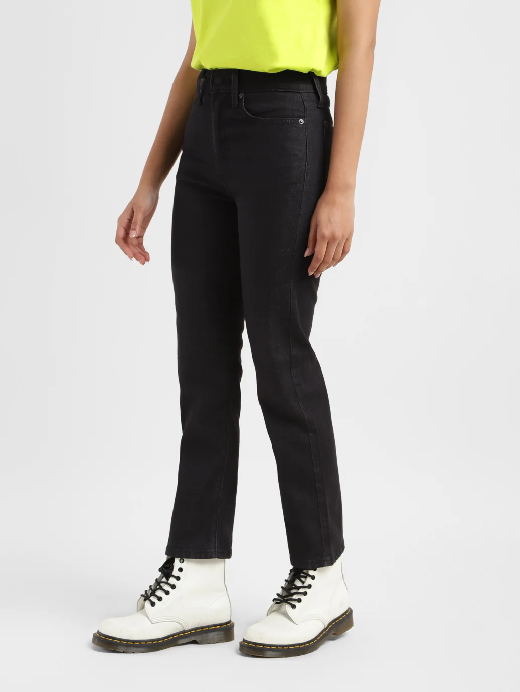 Women's Black Wedgie Straight Fit Mid Rise Jeans - Image 4