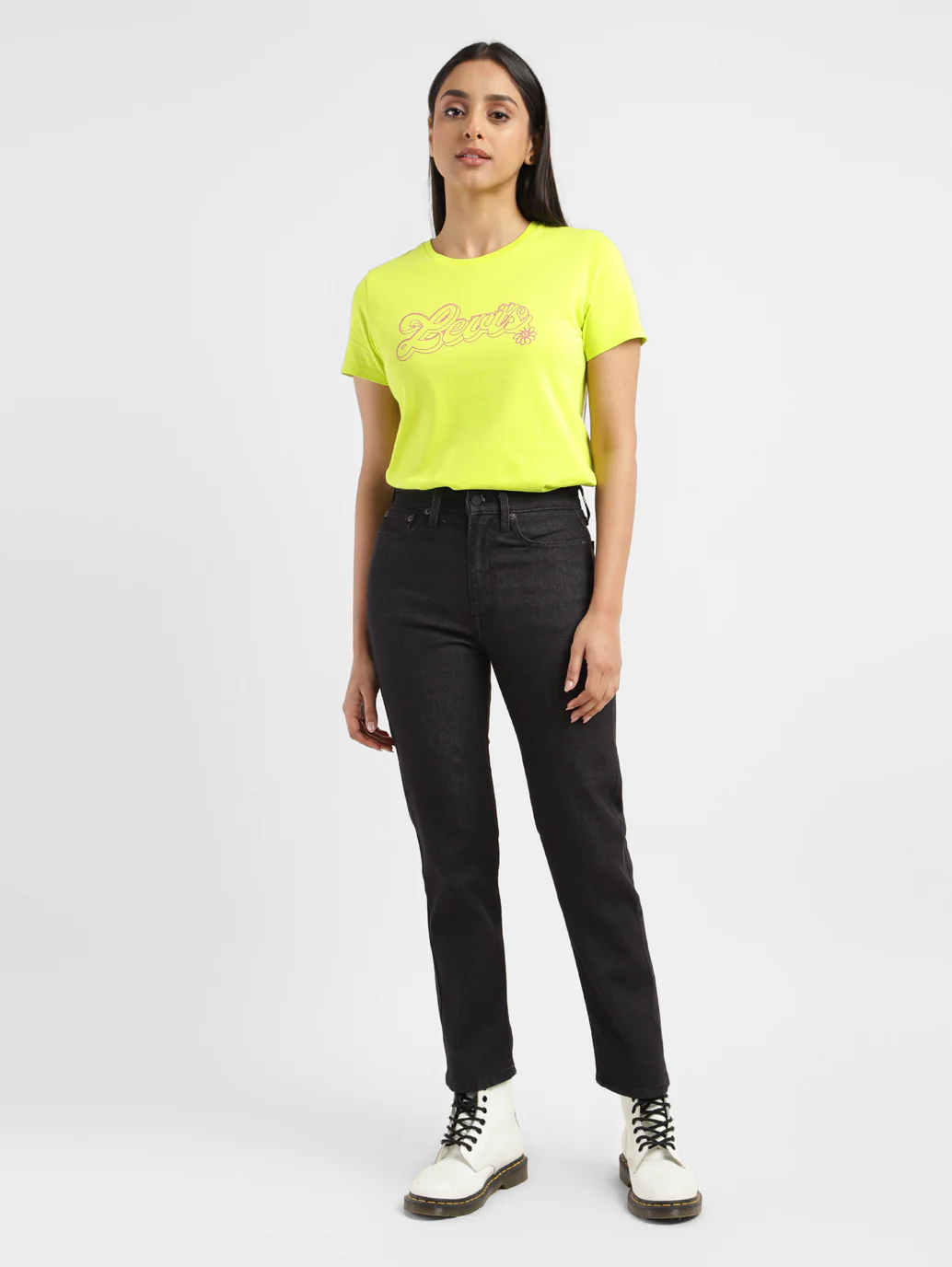 Women's Black Wedgie Straight Fit Mid Rise Jeans - Image 7