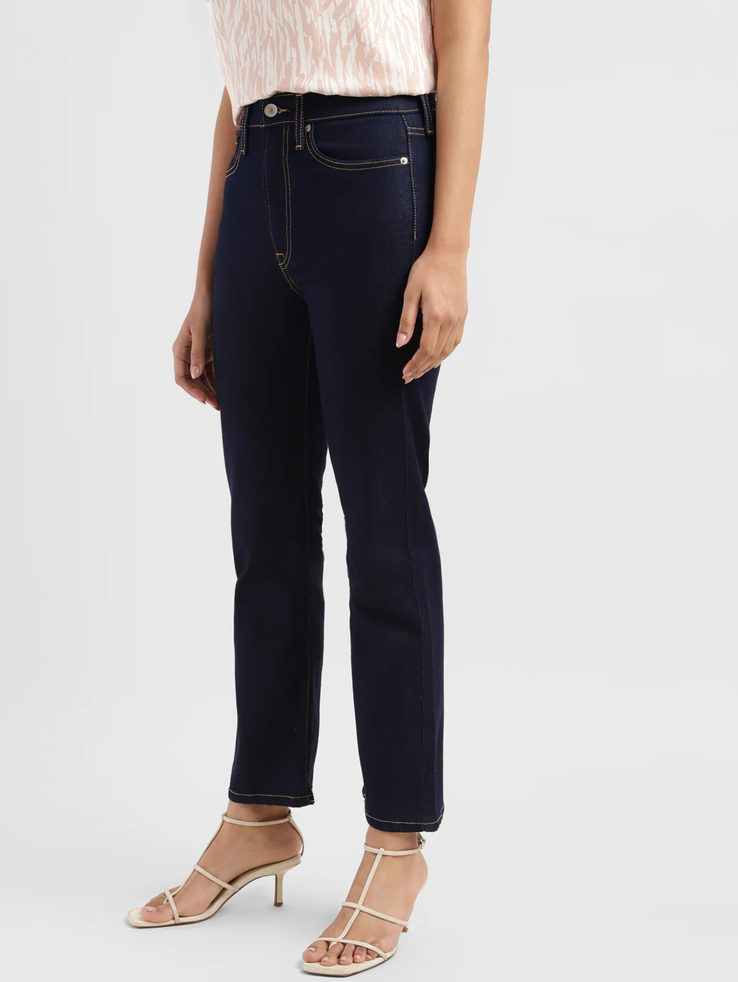 Women's Blue Wedgie Straight Fit Mid Rise Jeans - Image 4