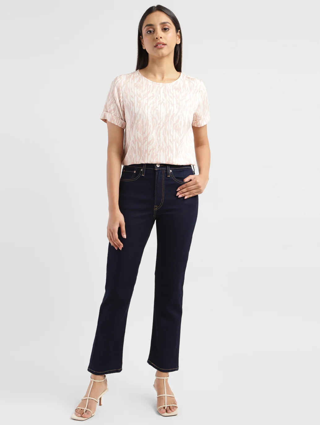 Women's Blue Wedgie Straight Fit Mid Rise Jeans - Image 7