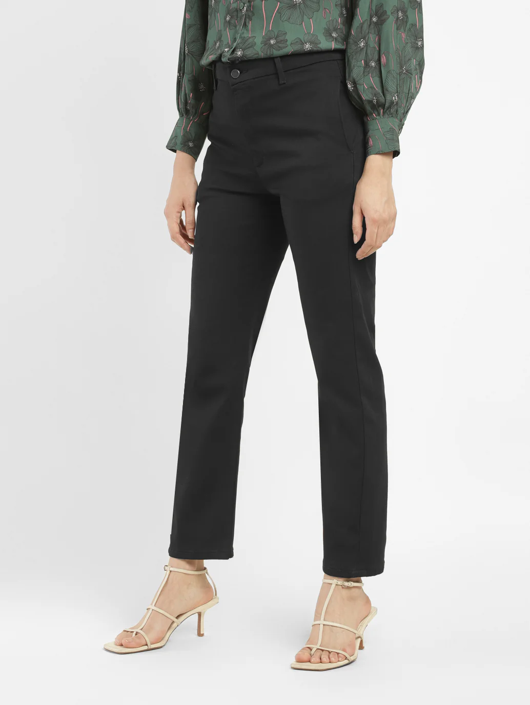 Women's Redloop Black Wedgie Straight Fit Mid Rise Jeans - Image 2