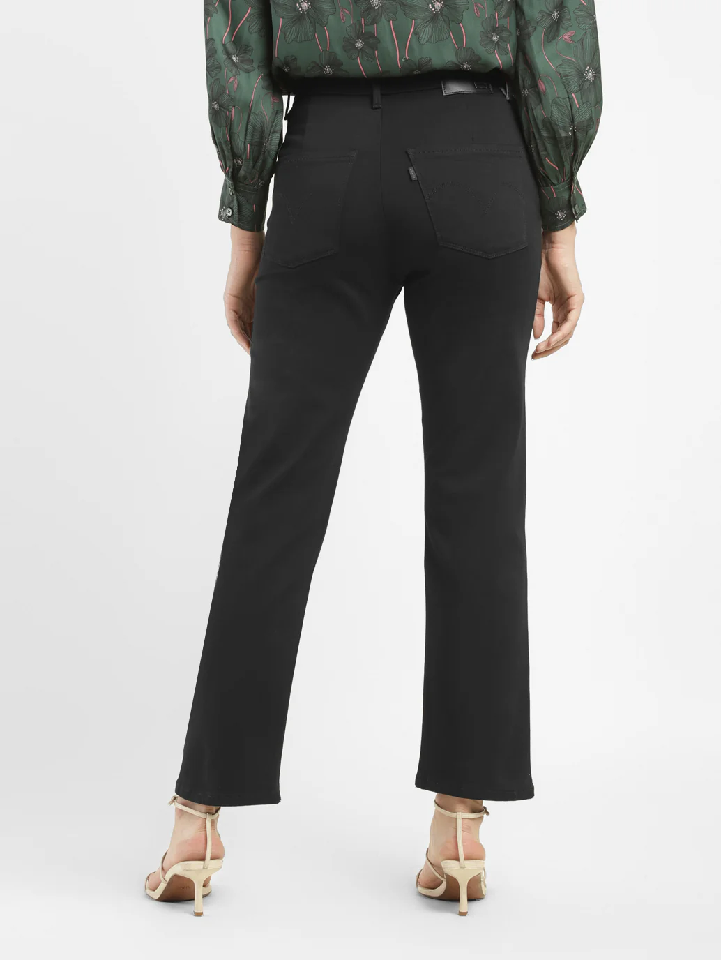 Women's Redloop Black Wedgie Straight Fit Mid Rise Jeans - Image 3