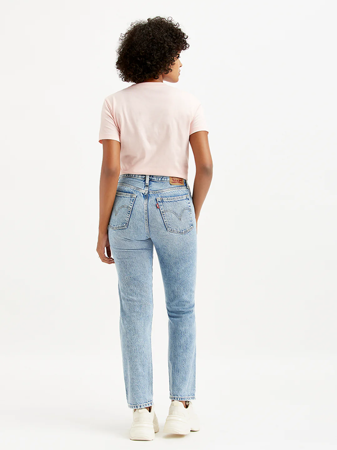 Women's Light Blue Wedgie Straight Fit Mid Rise Jeans - Image 3