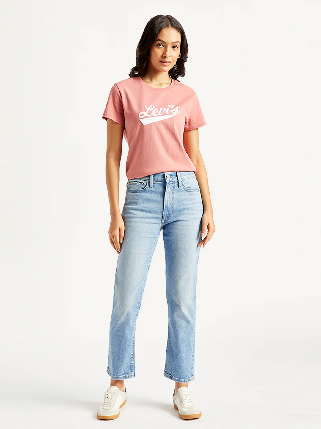 Women's Blue Wedgie Straight Fit Mid Rise Jeans - Image 2