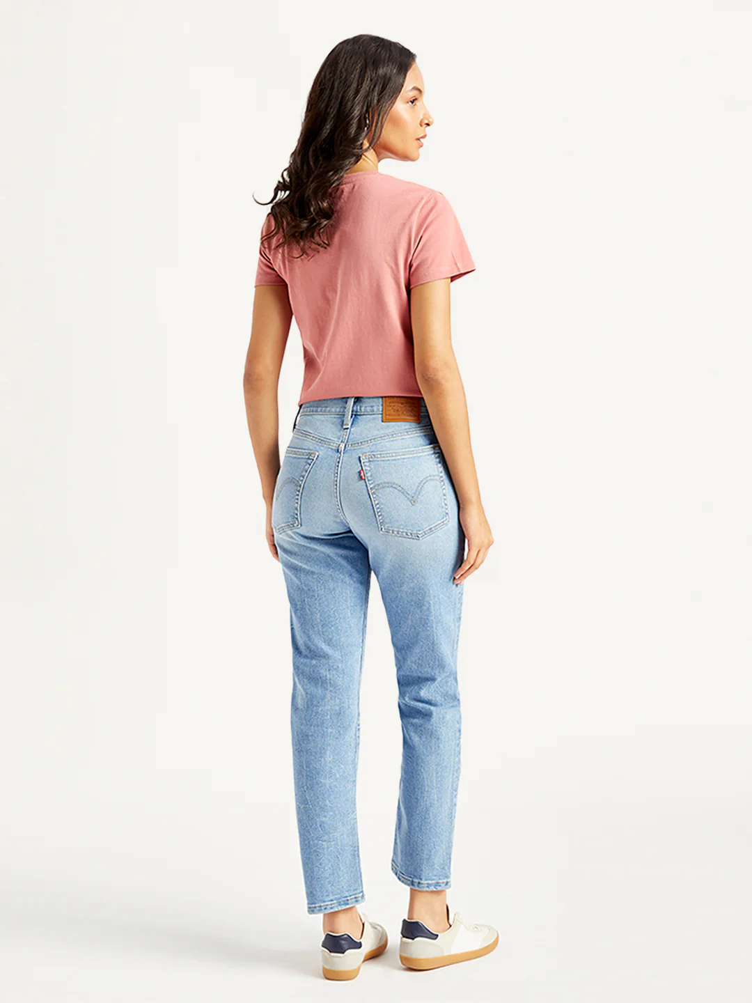 Women's Blue Wedgie Straight Fit Mid Rise Jeans - Image 3
