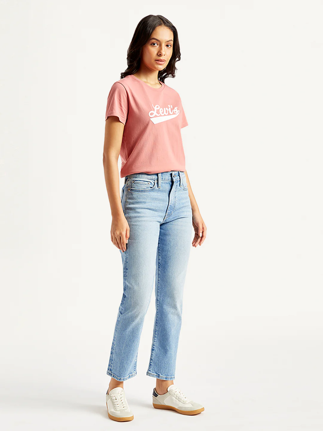 Women's Blue Wedgie Straight Fit Mid Rise Jeans - Image 4