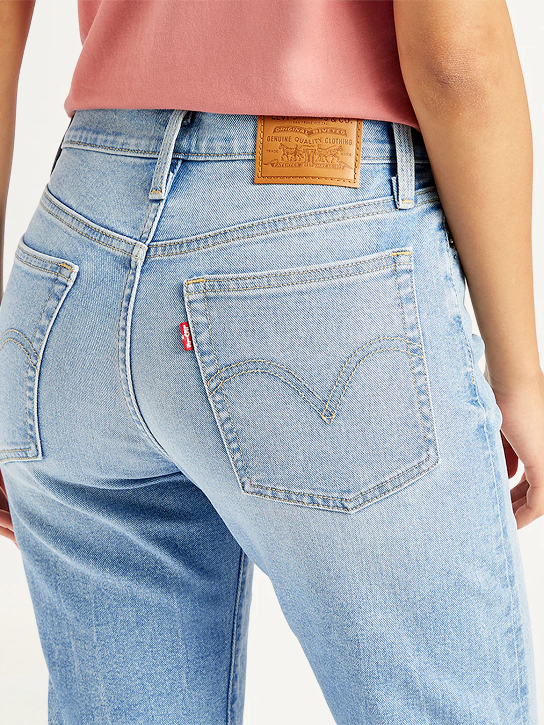 Women's Blue Wedgie Straight Fit Mid Rise Jeans - Image 5