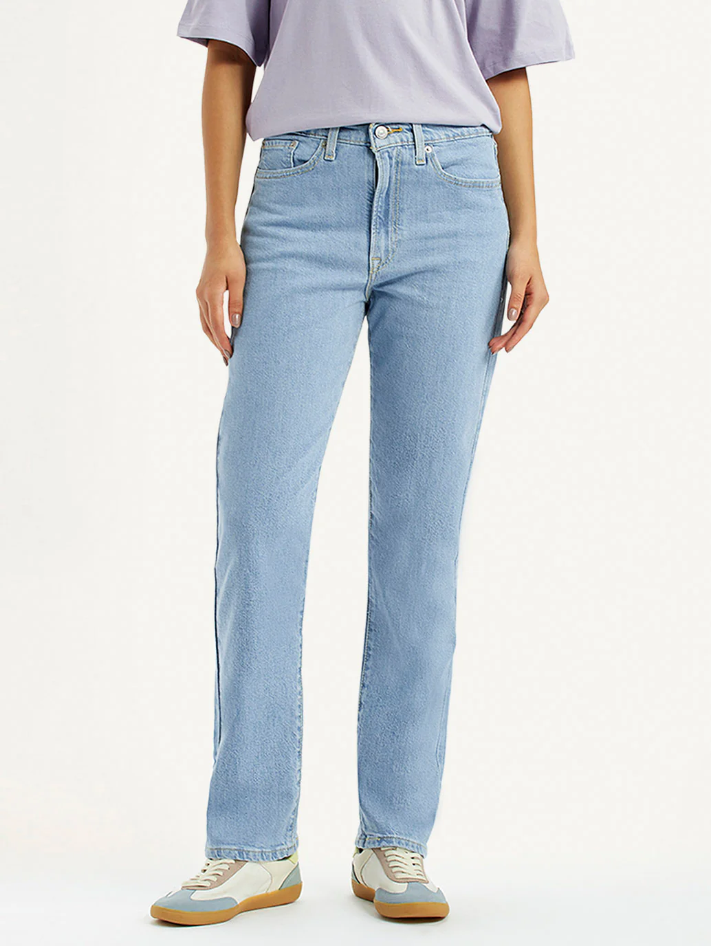 Women's Light Blue Wedgie Straight Fit Mid Rise Jeans - Image 2