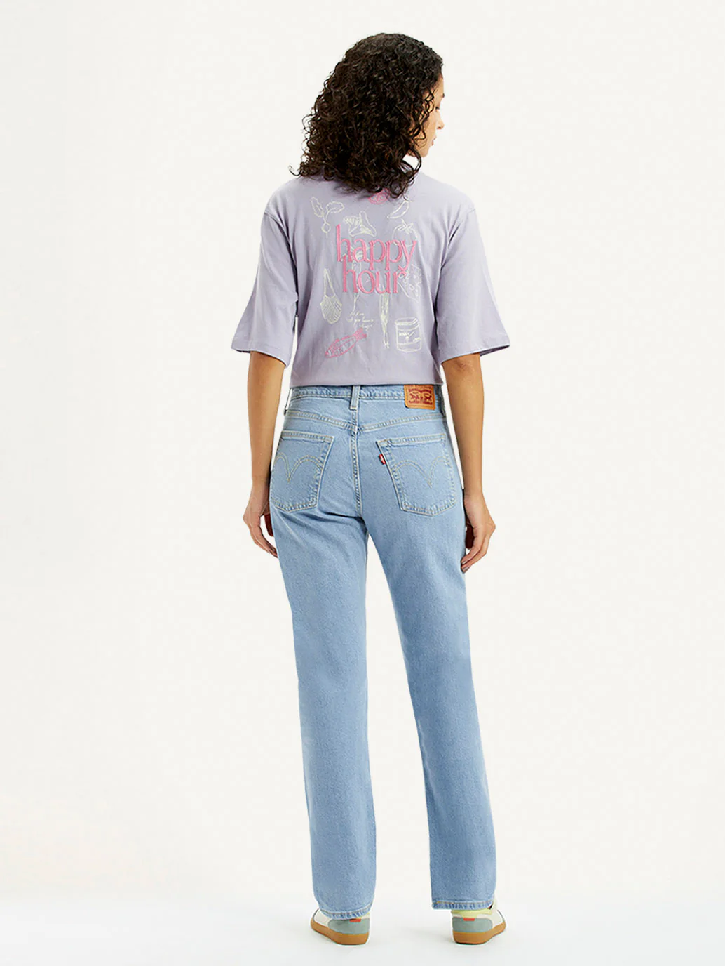 Women's Light Blue Wedgie Straight Fit Mid Rise Jeans - Image 3