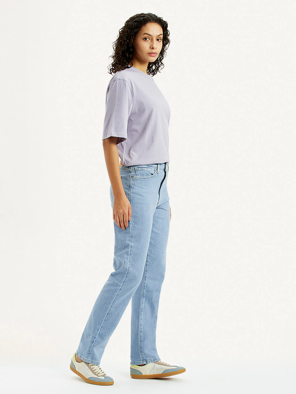 Women's Light Blue Wedgie Straight Fit Mid Rise Jeans - Image 5