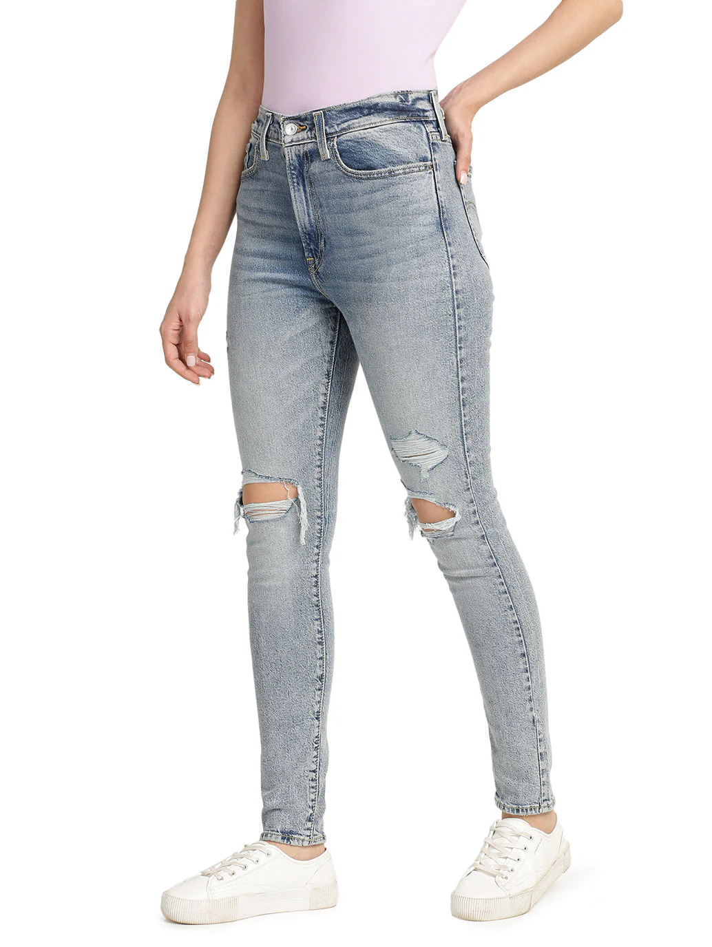 Women's Blue Wedgie Straight Fit Mid Rise Jeans - Image 2