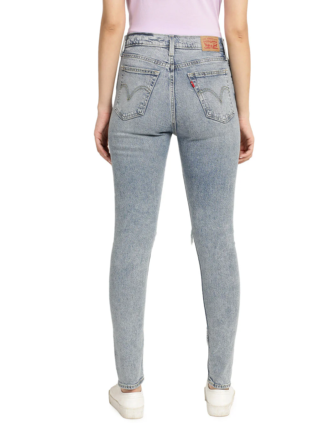 Women's Blue Wedgie Straight Fit Mid Rise Jeans - Image 4