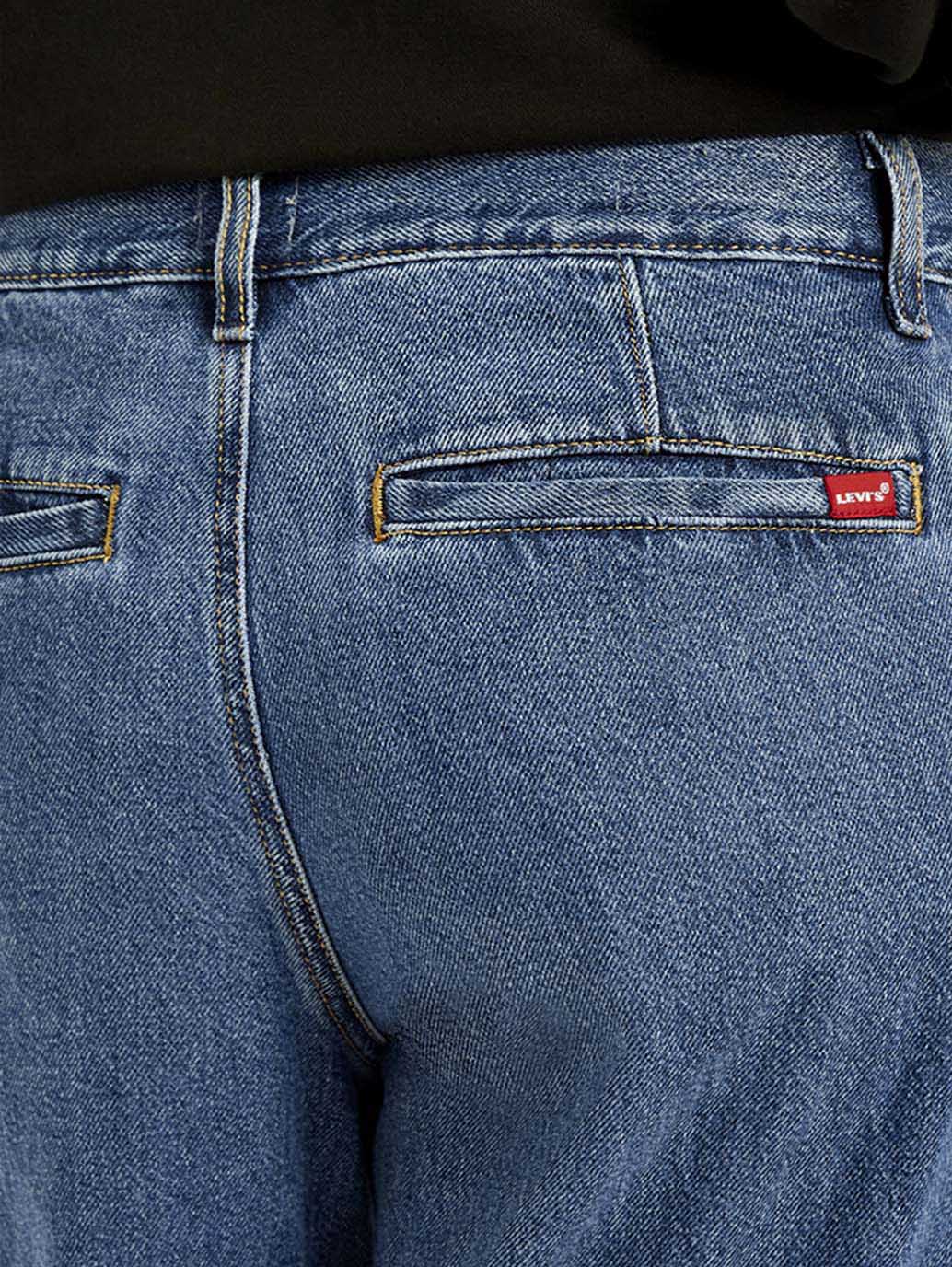 Women's Blue XL Straight Loose Fit Mid Rise Jeans - Image 6