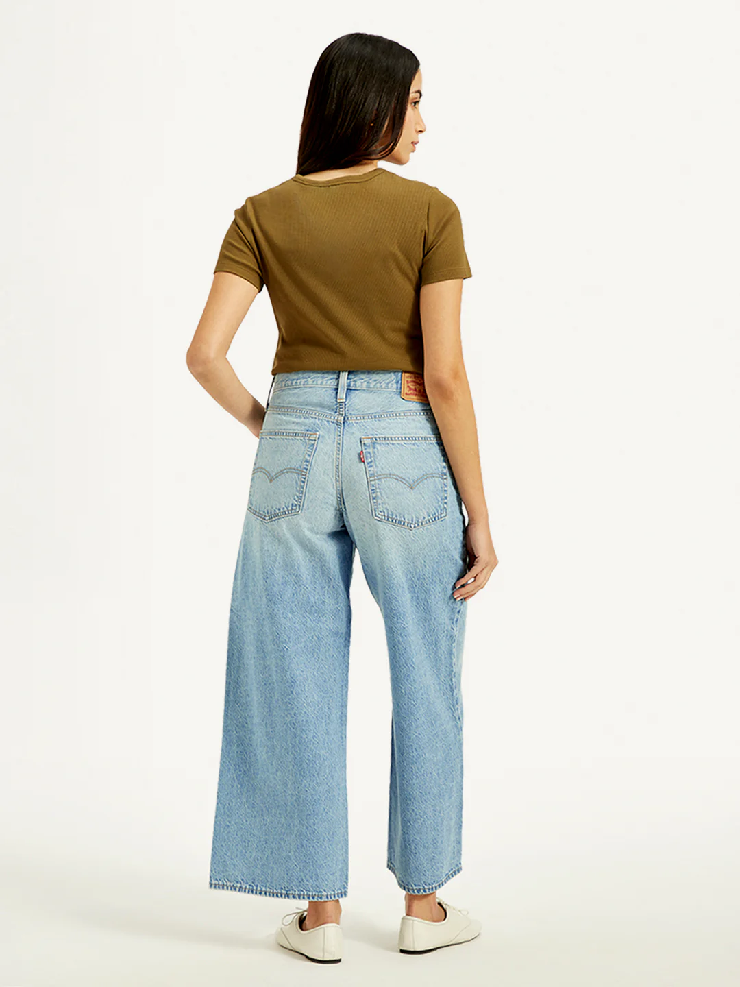 Women's Blue XL Straight Fit Mid Rise Jeans - Image 3