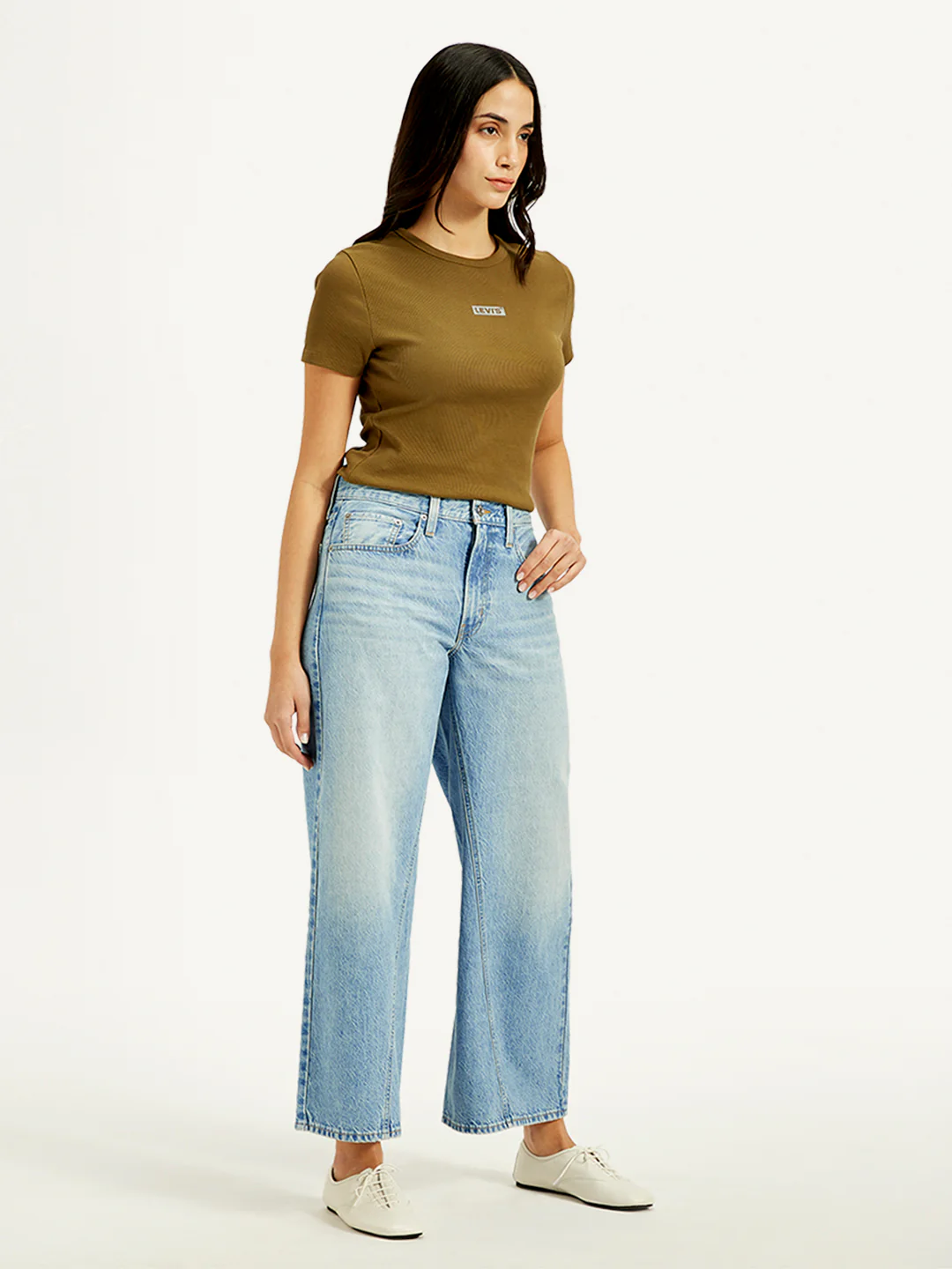 Women's Blue XL Straight Fit Mid Rise Jeans - Image 5