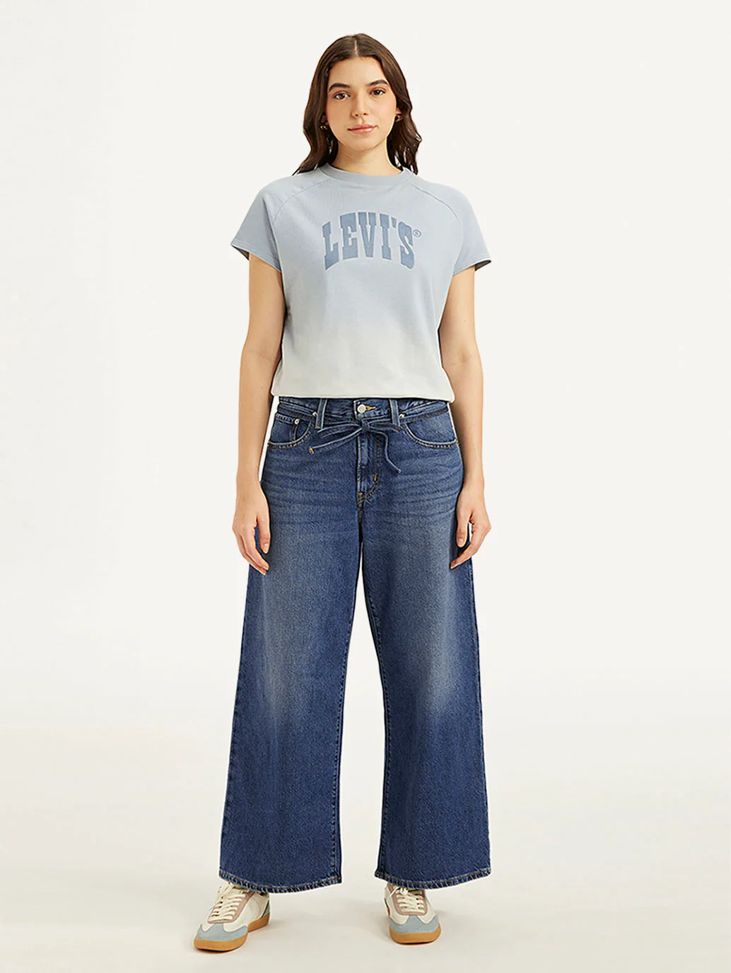 Women's Blue XL Straight Fit Mid Rise Jeans - Image 2