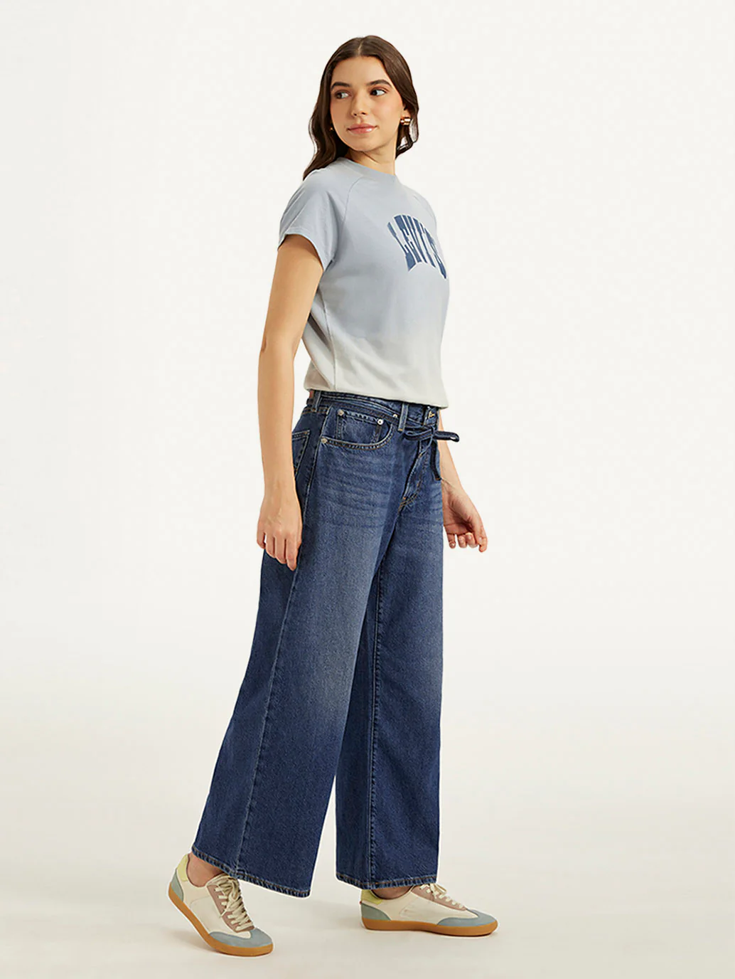 Women's Blue XL Straight Fit Mid Rise Jeans - Image 3