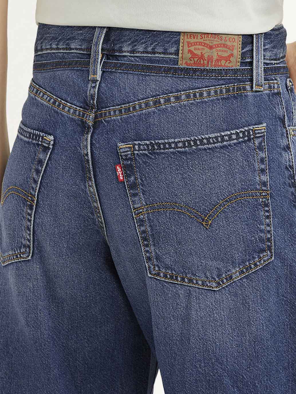 Women's Blue XL Straight Fit Mid Rise Jeans - Image 7