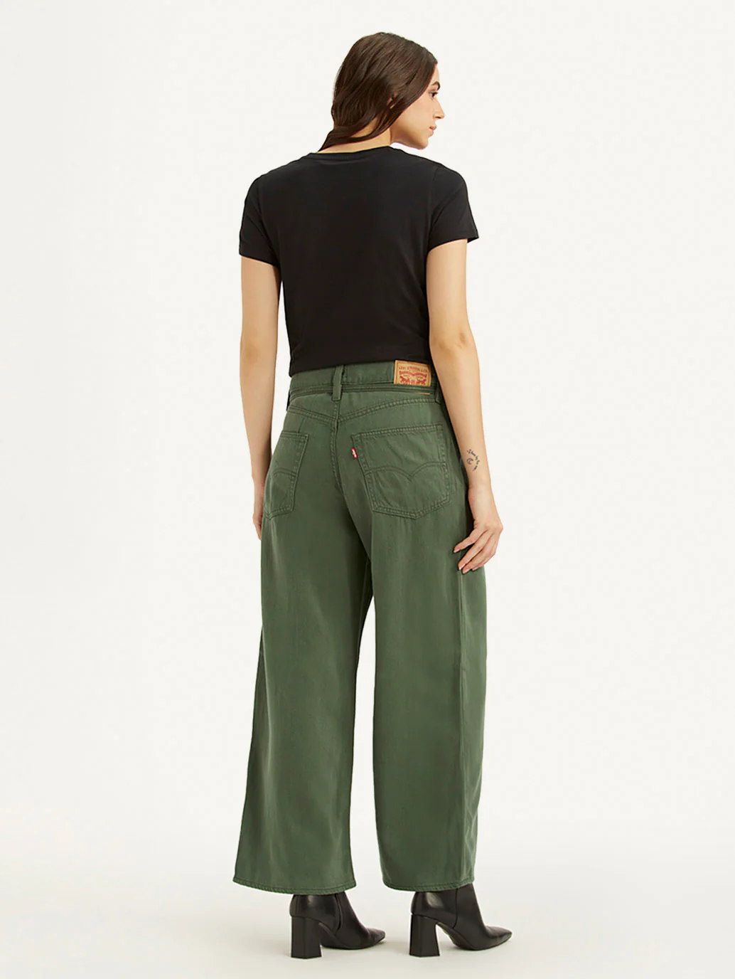 Women's Green XL Straight Fit Mid Rise Jeans - Image 3
