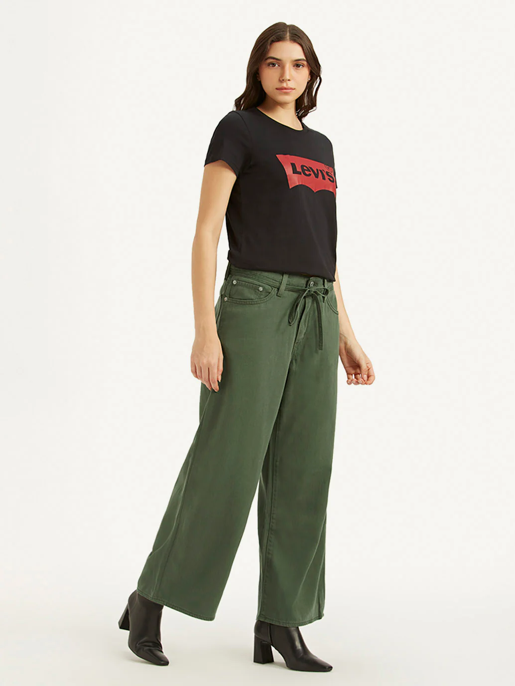 Women's Green XL Straight Fit Mid Rise Jeans - Image 6