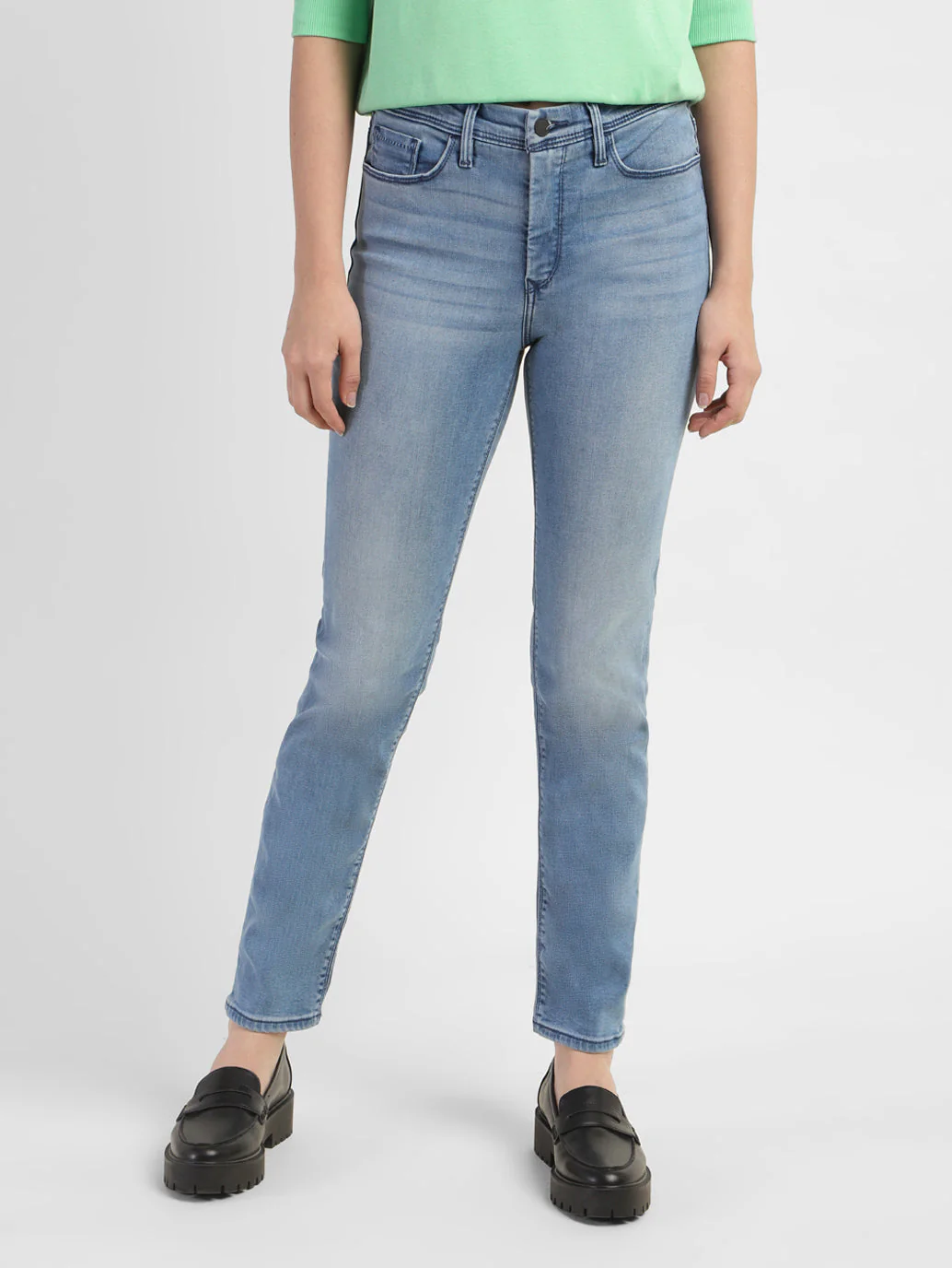 Women's 312 Blue Straight Fit Mid Rise Jeans - Image 2