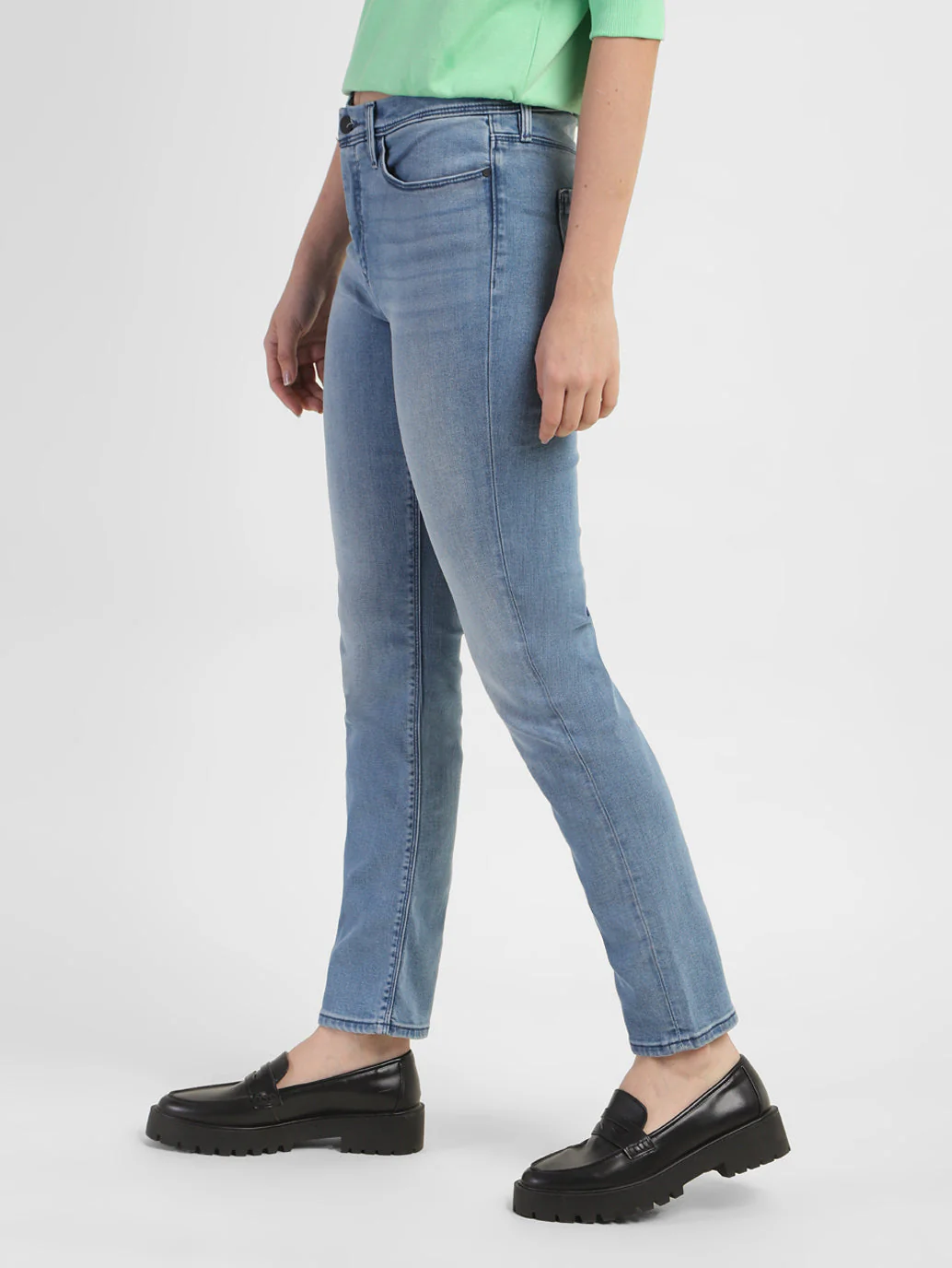 Women's 312 Blue Straight Fit Mid Rise Jeans - Image 4