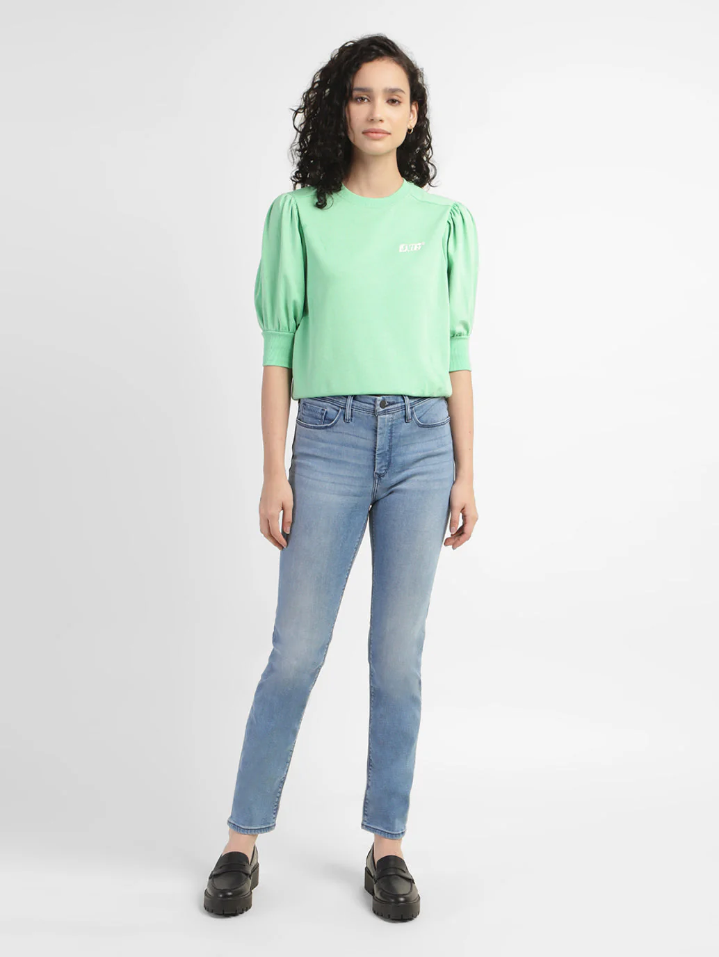Women's 312 Blue Straight Fit Mid Rise Jeans - Image 5