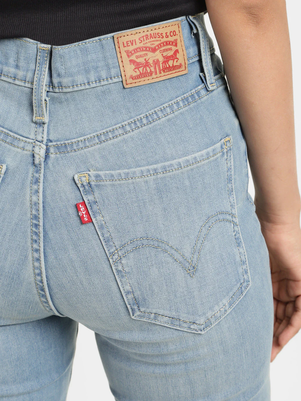 Women's Blue Mile High Wide Leg Fit High Rise Jeans - Image 14