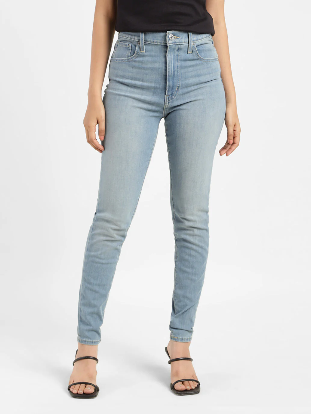 Women's Blue Mile High Wide Leg Fit High Rise Jeans - Image 2