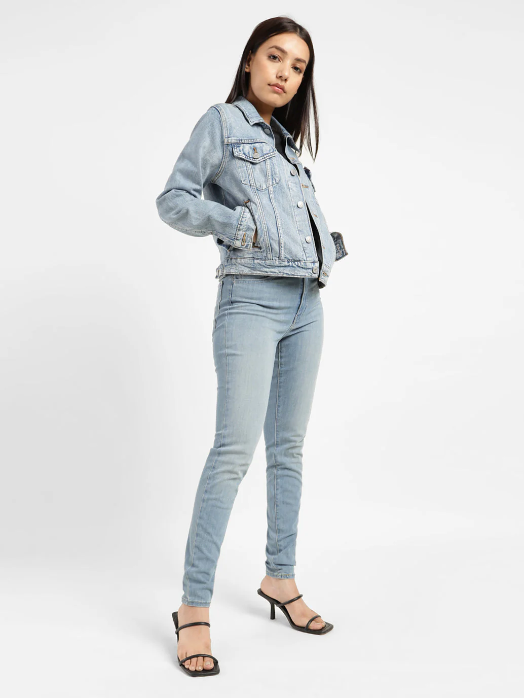 Women's Blue Mile High Wide Leg Fit High Rise Jeans - Image 9