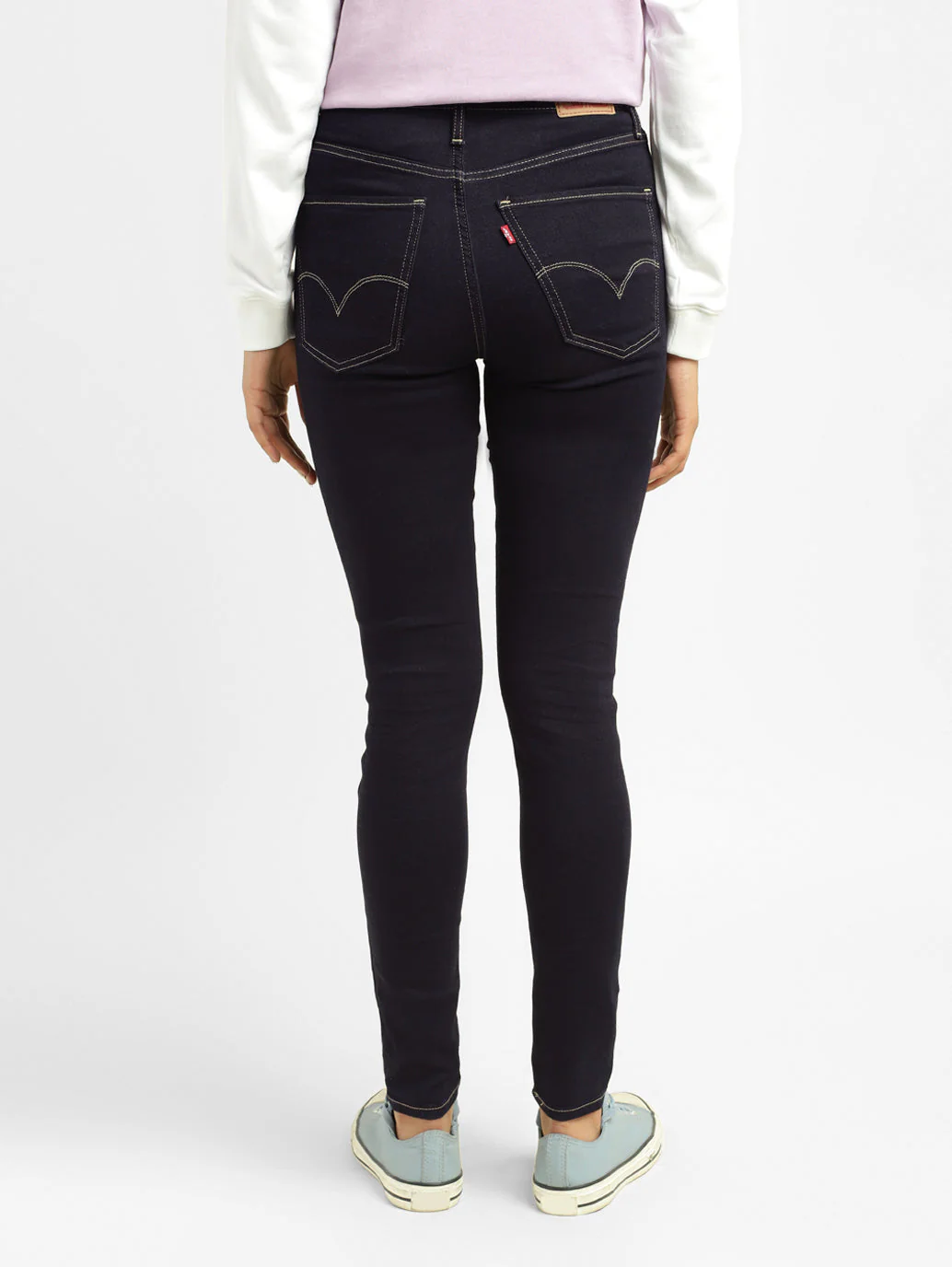 Women's Blue Mile High Wide Leg Fit High Rise Jeans - Image 3