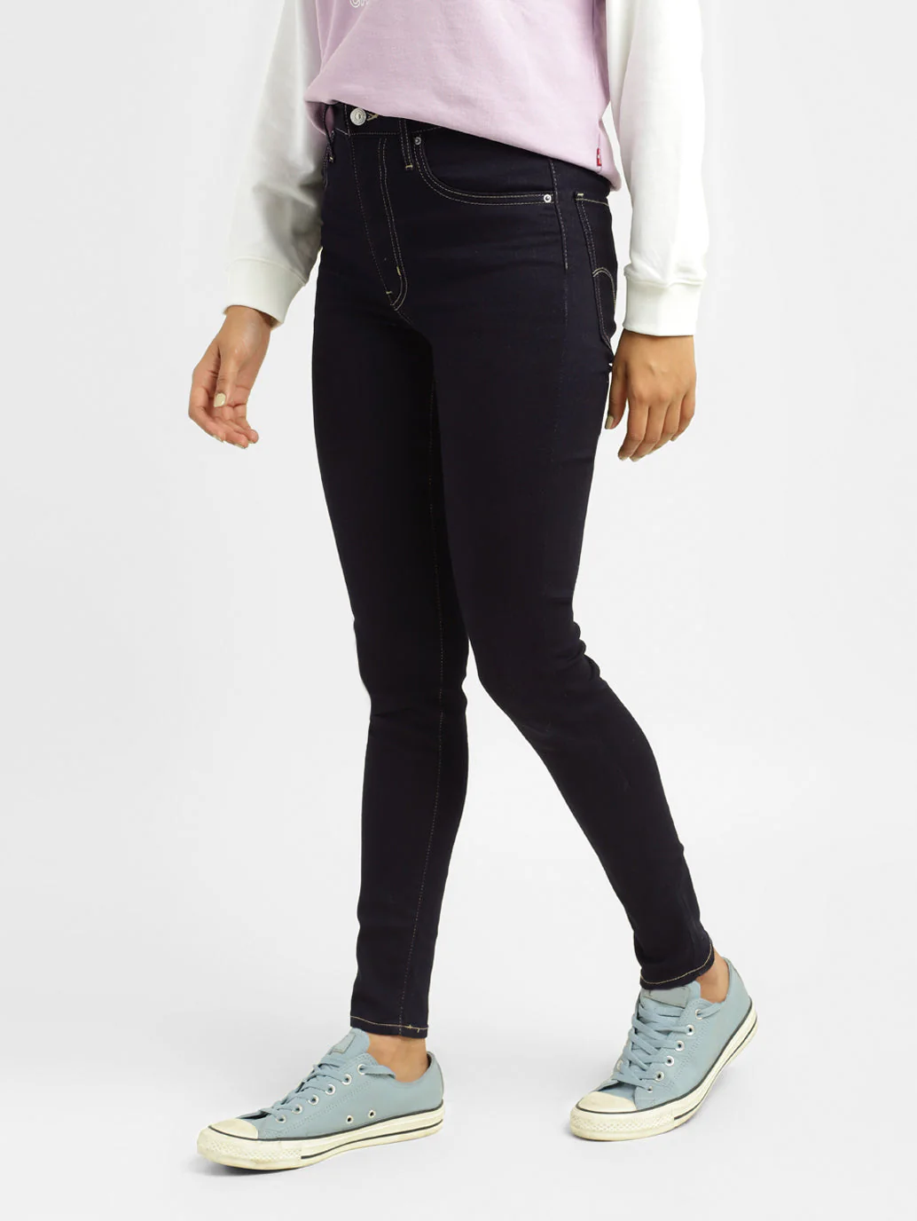Women's Blue Mile High Wide Leg Fit High Rise Jeans - Image 4