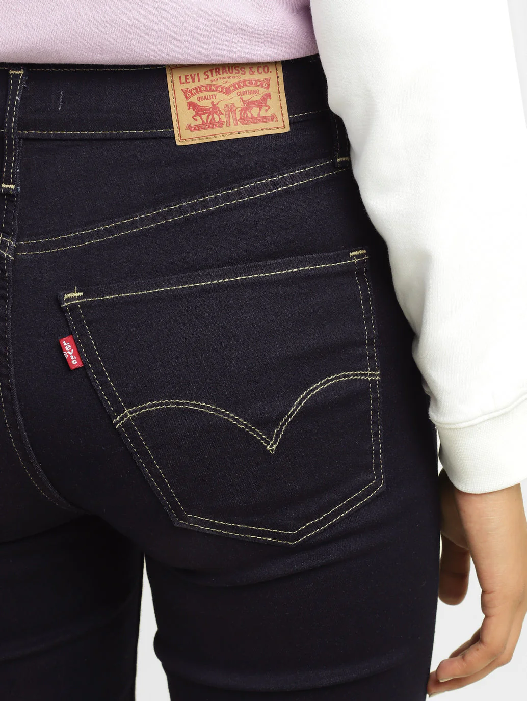 Women's Blue Mile High Wide Leg Fit High Rise Jeans - Image 6