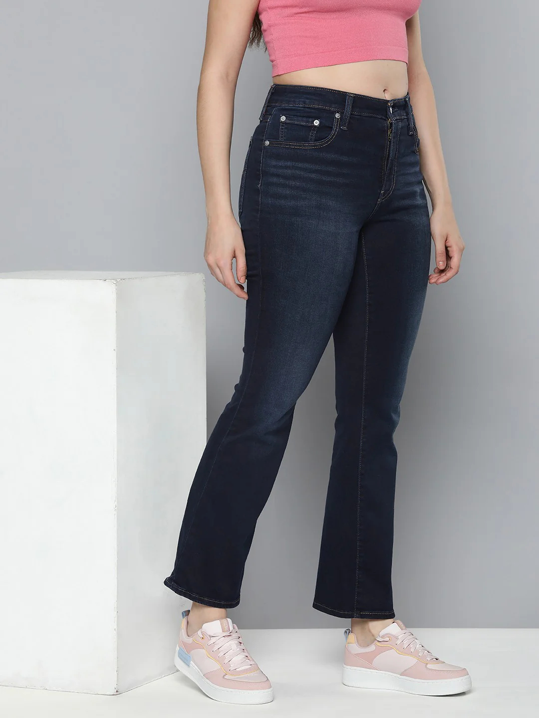 Women's 725 Blue Bootcut Fit High Rise Jeans - Image 2