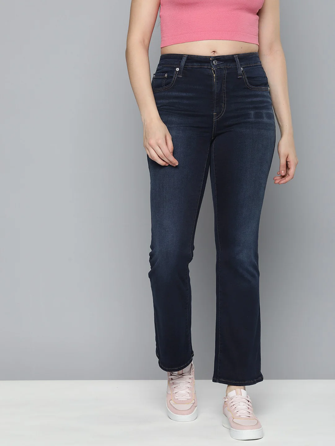 Women's 725 Blue Bootcut Fit High Rise Jeans - Image 3
