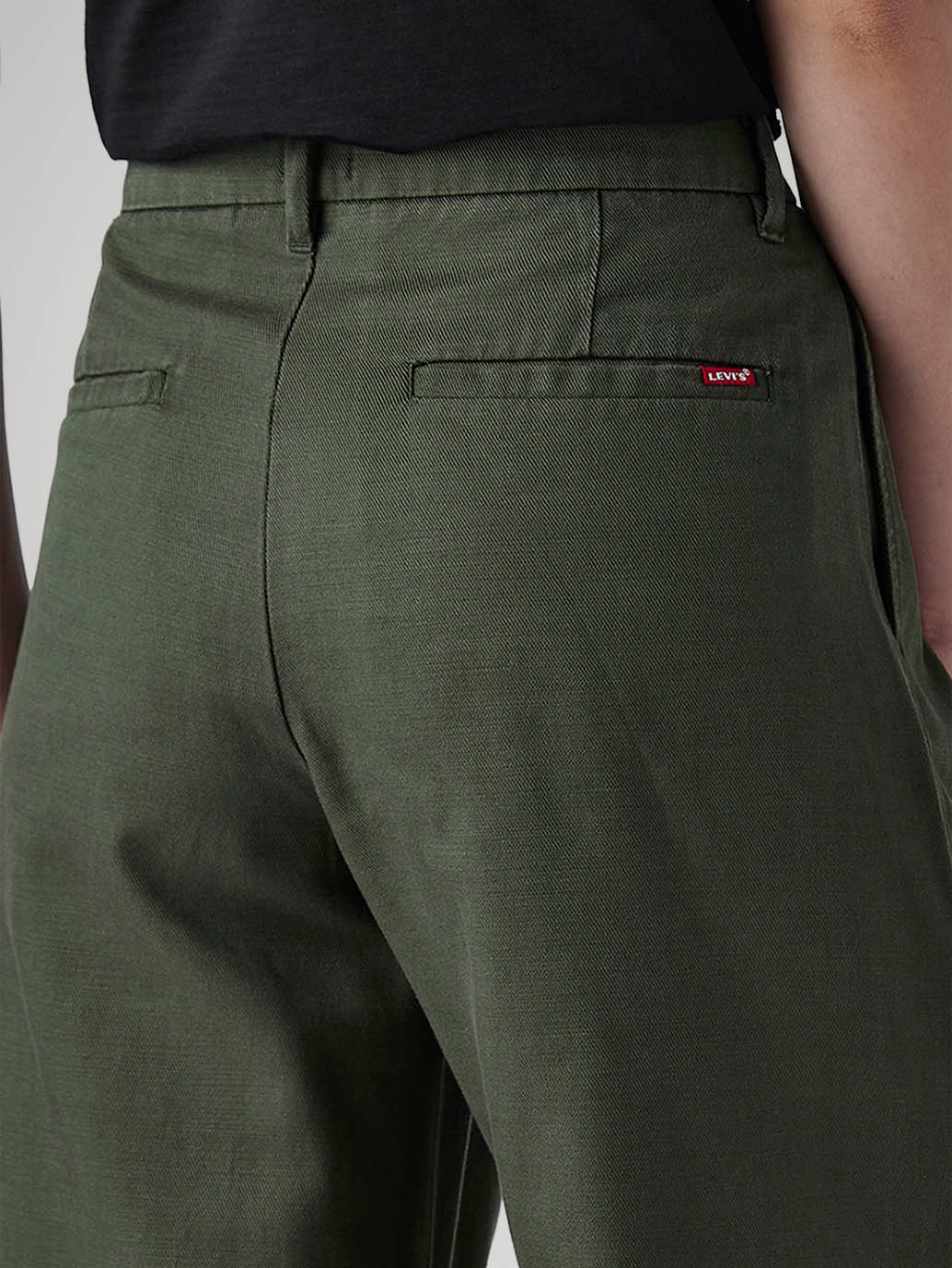 Women's Olive XL Straight Loose Fit Mid Rise Cargos - Image 4