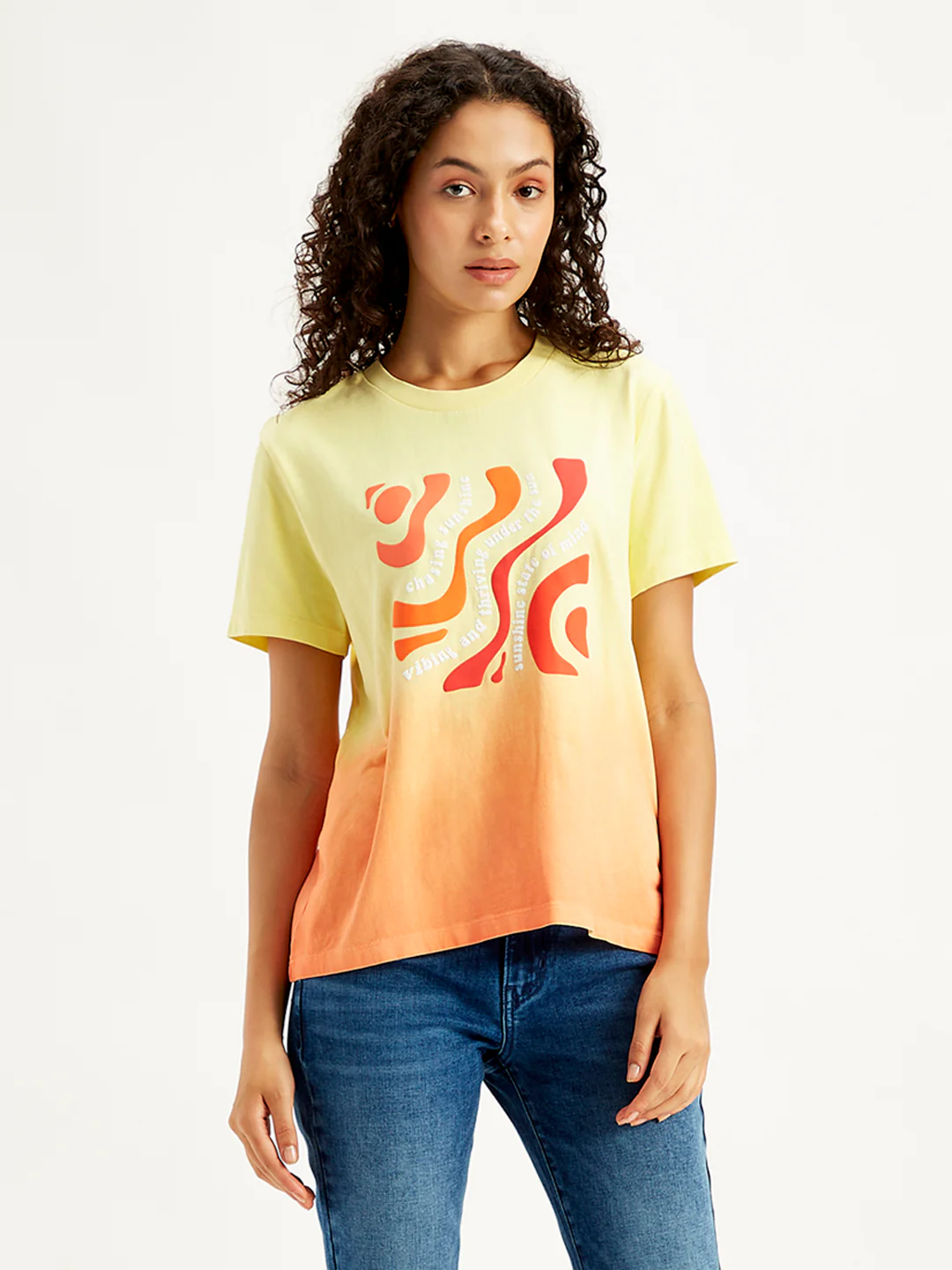 Women's Ombre Regular Fit T-Shirt - Image 2