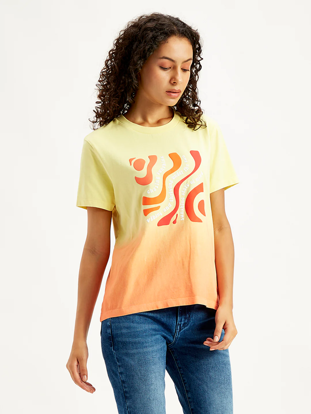 Women's Ombre Regular Fit T-Shirt - Image 4