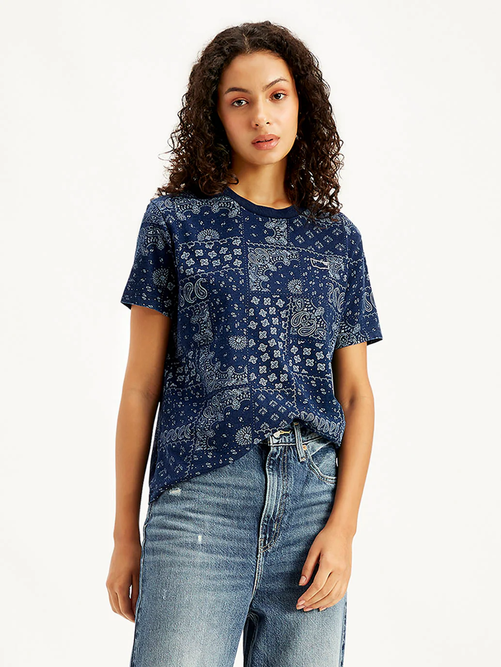 Women's Paisley Regular Fit T-Shirt